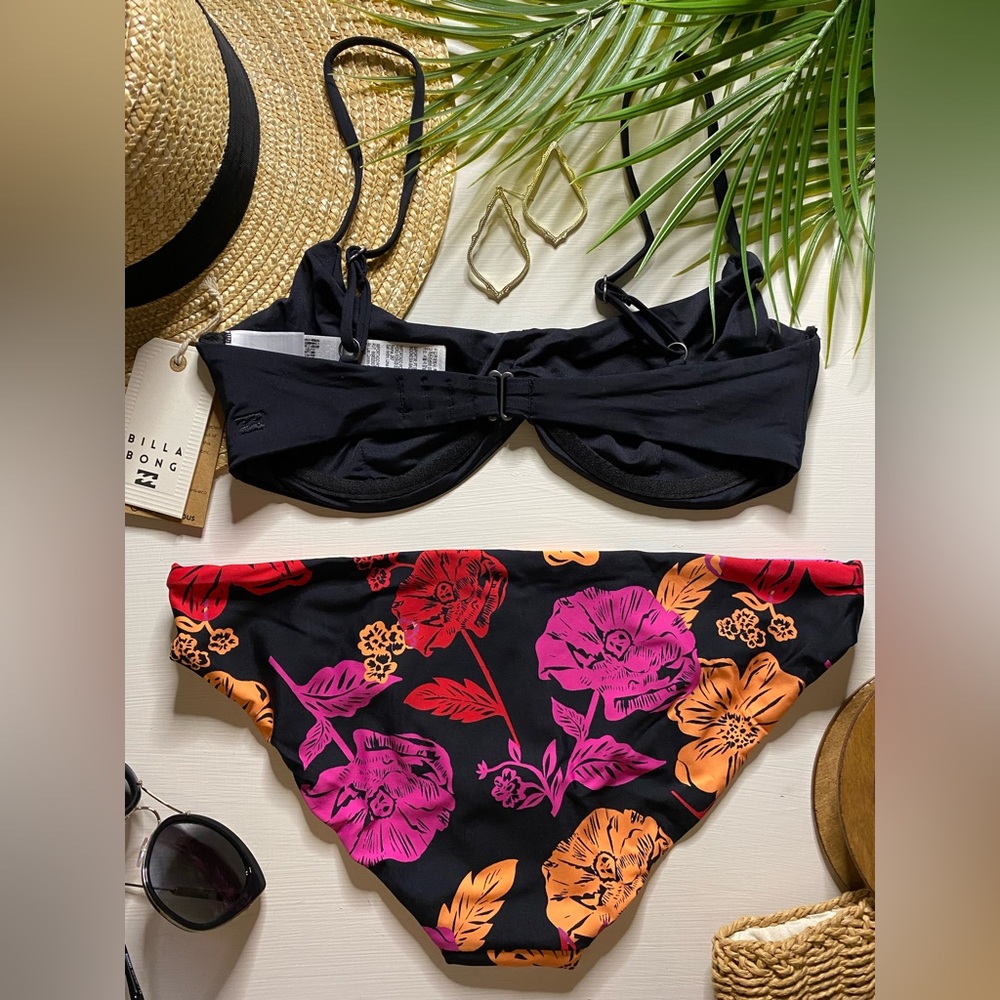 Billabong x Seafolly ๐บ Black Kenzley Bikini Top | Cheeky Floral Bottoms ๐๏ธ๐ - Picture 5 of 15